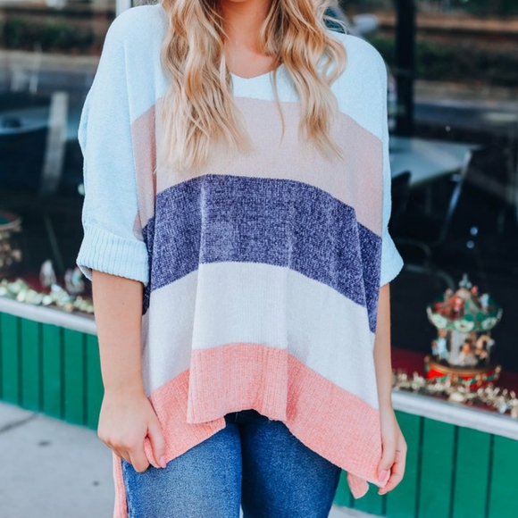 Davi & Dani Sweaters - NWT Chenille Colorblock Sweater